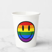 Rainbow Smiley Face Papieren Bekers (Links)