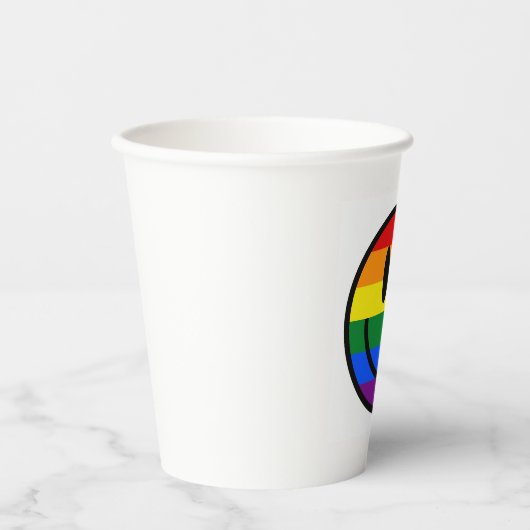 Rainbow Smiley Face Papieren Bekers (Voorkant)