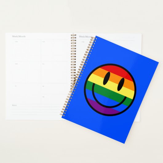 Rainbow Smiley Face Planner (Display)