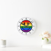 Rainbow Smiley Face Ronde Klok (Huis)