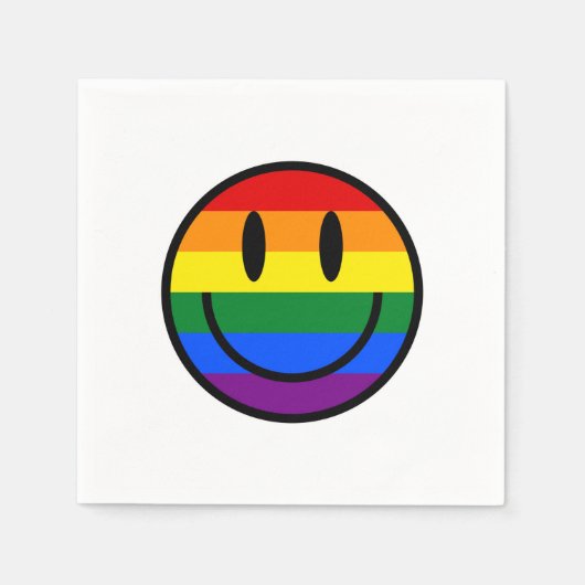 Rainbow Smiley Face Servet (Voorkant)
