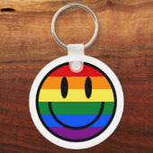 Rainbow Smiley Face Sleutelhanger (Voorkant)