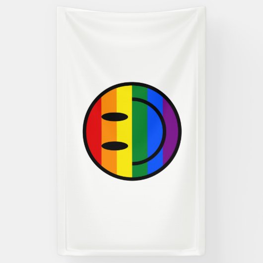 Rainbow Smiley Face Spandoek (Verticaal)