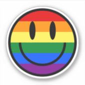 Rainbow Smiley Face Sticker (Voorkant)