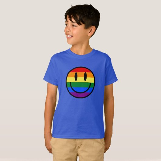 Rainbow Smiley Face T-shirt (Voorkant volledig)