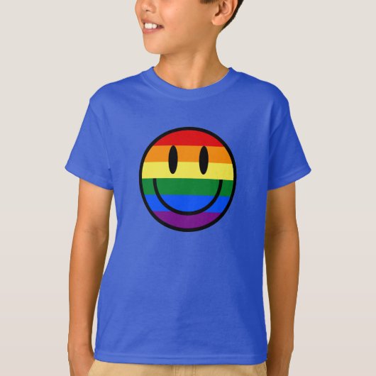 Rainbow Smiley Face T-shirt (Voorkant)