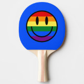 Rainbow Smiley Face Tafeltennisbatje (Voorkant)