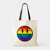 Rainbow Smiley Face Tote Bag (Achterkant)