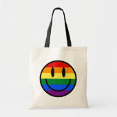 Rainbow Smiley Face Tote Bag (Voorkant)