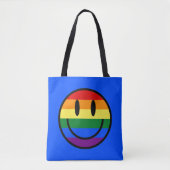 Rainbow Smiley Face Tote Bag (Voorkant)