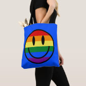Rainbow Smiley Face Tote Bag (Dichtbij)