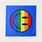 Rainbow Smiley Face Wandkleed (Voorkant (horizontaal))