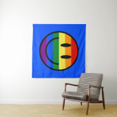 Rainbow Smiley Face Wandkleed (In Situ (horizontaal))