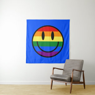 Rainbow Smiley Face Wandkleed