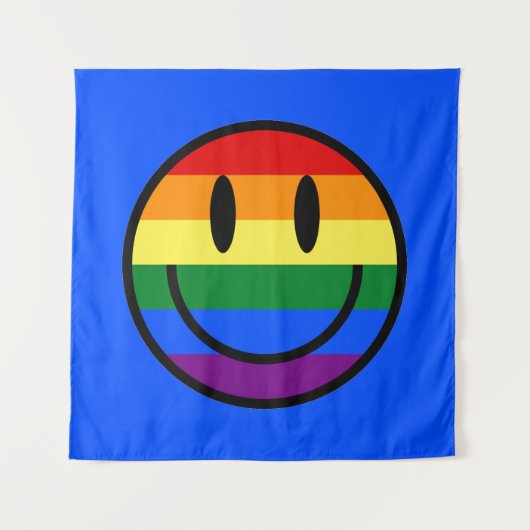 Rainbow Smiley Face Wandkleed (Voorkant)