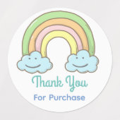 Rainbow Smiling Cloud Hartelijk dank Labels (Design 2)