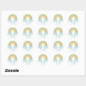 Rainbow Smiling Cloud Hartelijk dank Ronde Sticker (Vel)