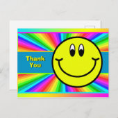 Rainbow Smiling Face Emoji Dank u Briefkaart (Voorkant / Achterkant)