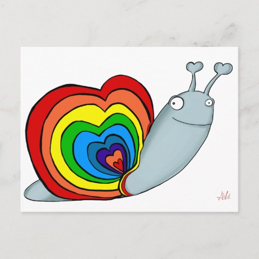 RAINBOW SNAIL AVAL BRIEFKAART (Voorkant)