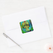 Rainbow Snake Vierkante Sticker (Envelop)