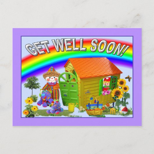 RAINBOW "Snel!" Briefkaart (Voorkant)