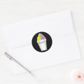 Rainbow Sno-ball Pink Classic Ronde Sticker (Envelop)