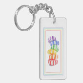 RAINBOW SNOEP Acrylrechthoekige Sleutelhanger (Voorkant Links)