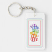 RAINBOW SNOEP Acrylrechthoekige Sleutelhanger (Voorkant)