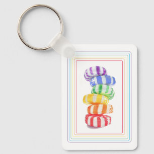 RAINBOW SNOEP Aluminium Rectangle Sleutelhanger