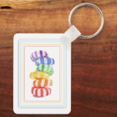 RAINBOW SNOEP Aluminium Rectangle Sleutelhanger (Achterkant)