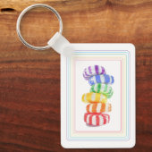 RAINBOW SNOEP Aluminium Rectangle Sleutelhanger (Voorkant)