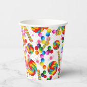 Rainbow Snoep Candyland Sweet 16 verjaardagsfeestj Papieren Bekers (Voorkant)
