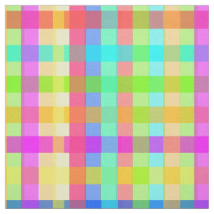 Rainbow Snoep Colorful Gingham Stof