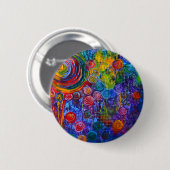 Rainbow Snoep Colorful Swirls Art Design Ronde Button 5,7 Cm (Voorkant /achterkant)