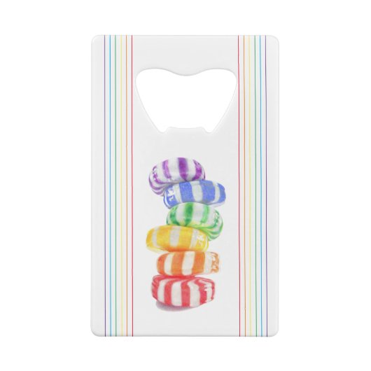 RAINBOW SNOEP Credit Kaart Bottle Open Creditkaart Flessenopener (Achterkant)