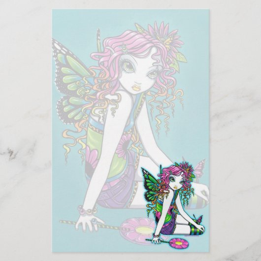 Rainbow Snoep Fairy Art Stationery "Crystal" Briefpapier (Voorkant)