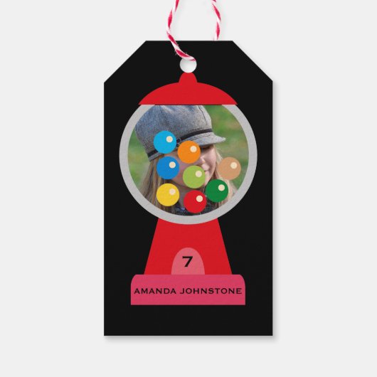 Rainbow Snoep Flavourdige Gumball Party Personated Cadeaulabel (Achterkant)