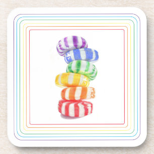 RAINBOW SNOEP Hard plastic Onderzetter