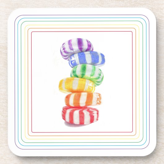 RAINBOW SNOEP Hard plastic Onderzetter (Voorkant)