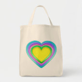 Rainbow Snoep Heart Organic Grocery Canvas tas (Voorkant)