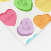 Rainbow Snoep Hearts Blanket Fleece Deken (Hoek)