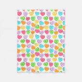 Rainbow Snoep Hearts Blanket Fleece Deken (Voorkant)