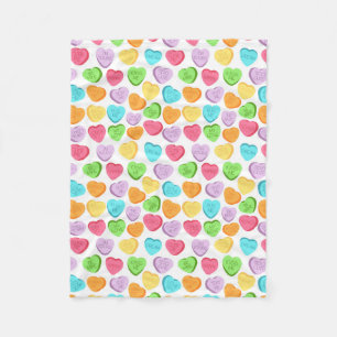 Rainbow Snoep Hearts Blanket Fleece Deken