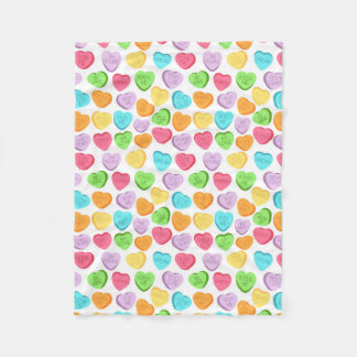 Rainbow Snoep Hearts Blanket Fleece Deken