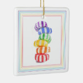 RAINBOW SNOEP keramisch vierkant Ornament (Rechts)