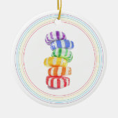 RAINBOW SNOEP keramische Ornament (Voorkant)