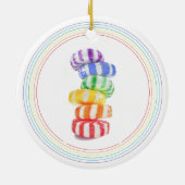 RAINBOW SNOEP keramische Ornament (Achterkant)