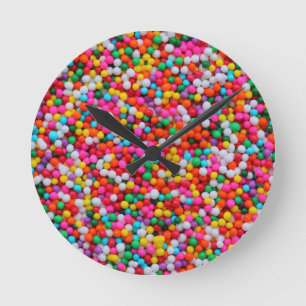 Rainbow Snoep Kleuroverbelastingsklok Ronde Klok