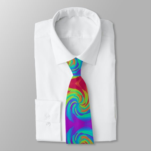 Rainbow snoep lollypop-wervelachtergrond stropdas (Gebonden)