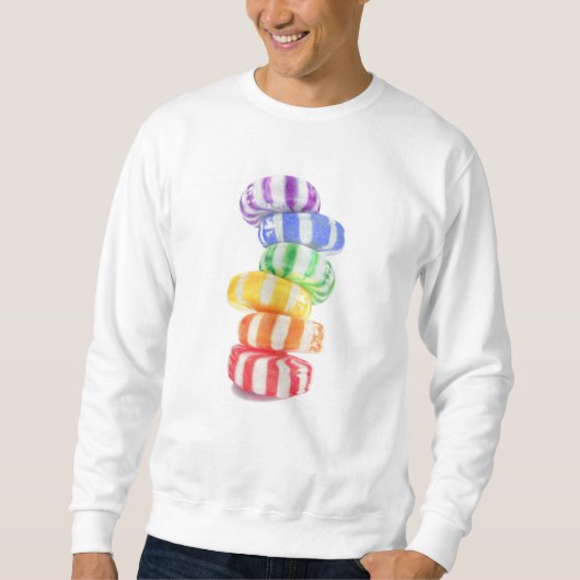 RAINBOW SNOEP Mannen Basis Sweatshirt (Voorkant)